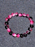 Glass bead bracelet