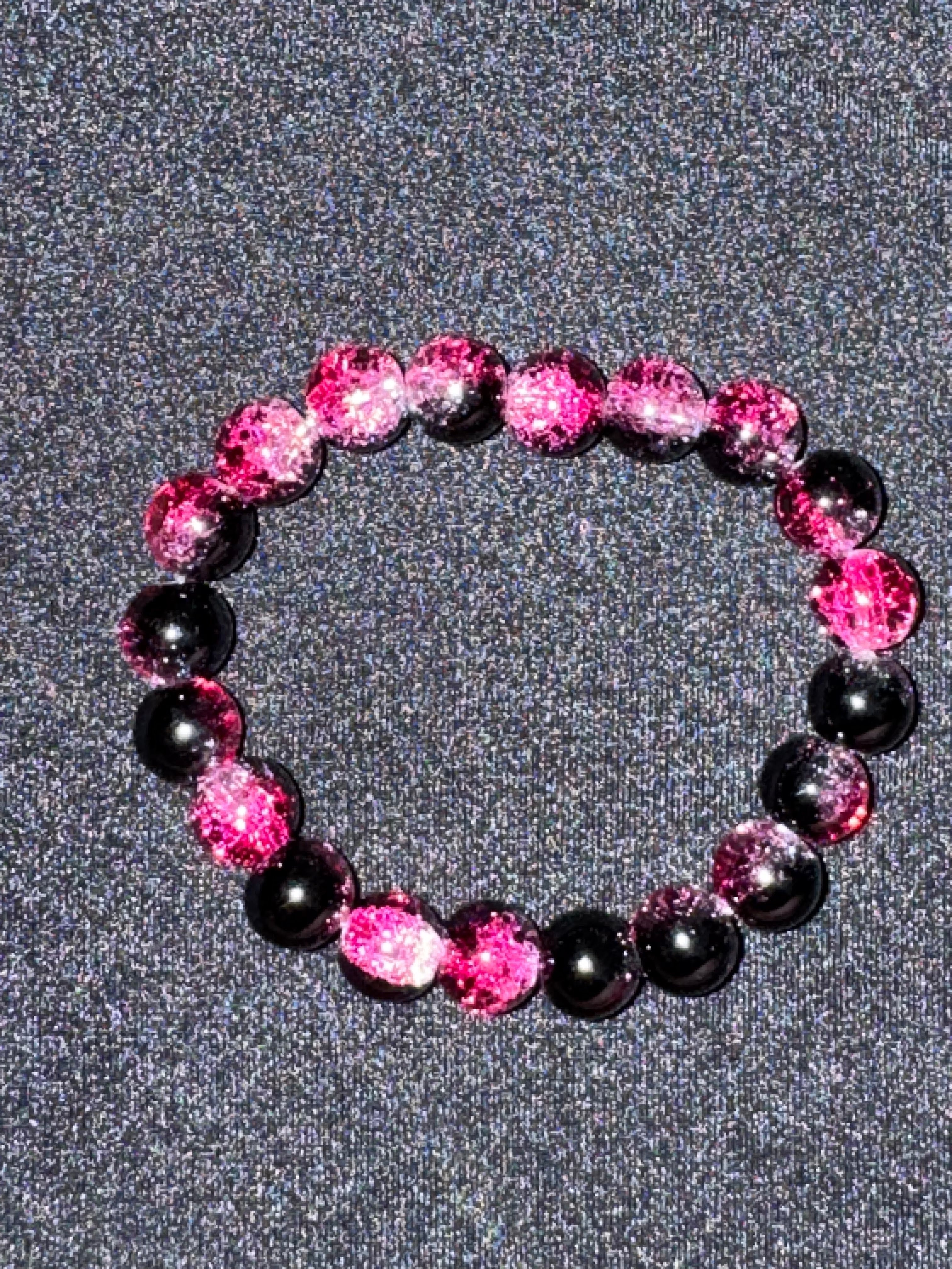 Glass bead bracelet