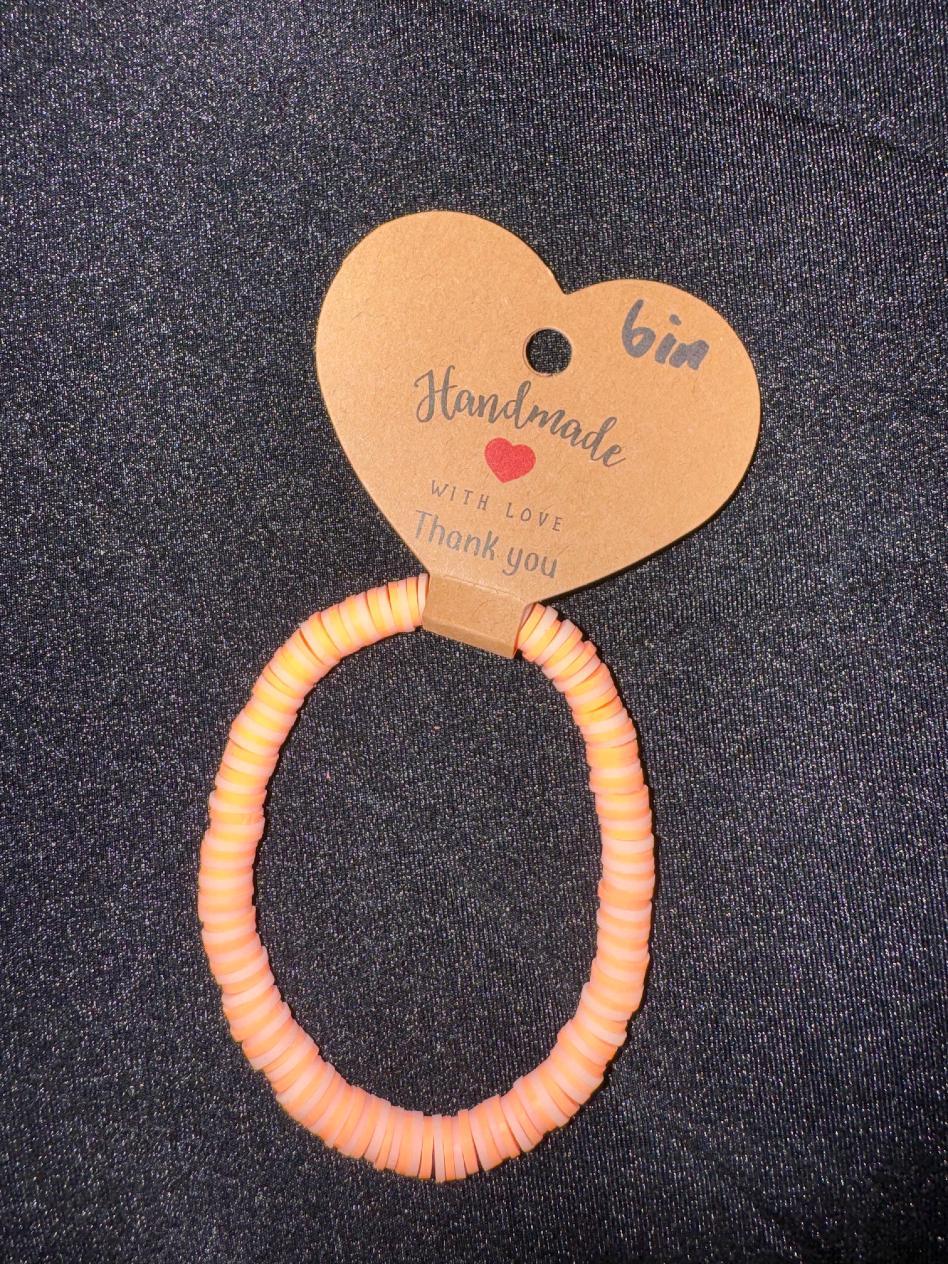Clay bead bracelet